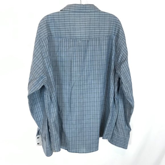 Mens Size XL Horny Toad Toad & Co. Blue Pure Organic Cotton Pearl Snap Shirt - Picture 3 of 3